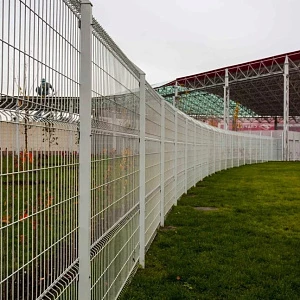 Забор для стадиона из белой 3D сетки